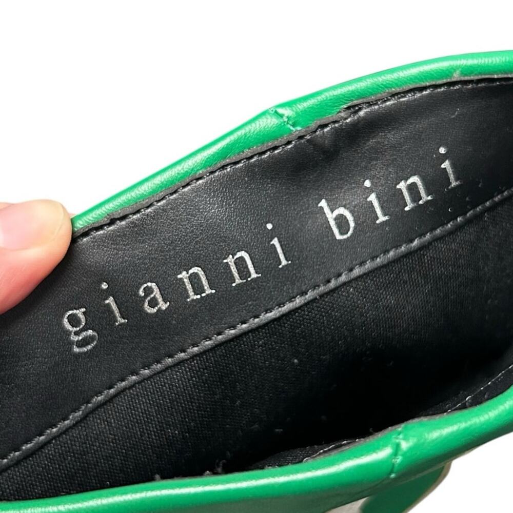 Gianni Bini Conley Flame Leather Western Foldover Boots Black Green Womens 5.5 - Picture 8 of 9